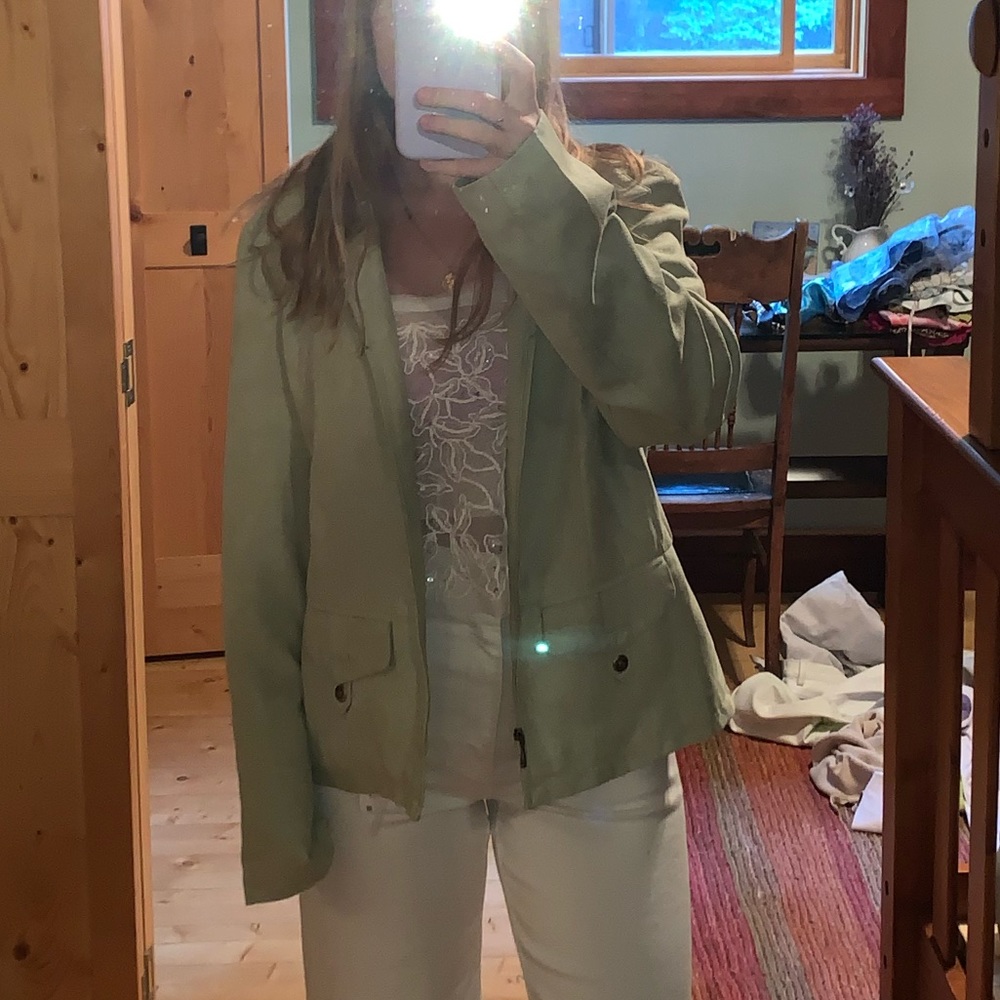 Christopher and banks soft lime green blazer!